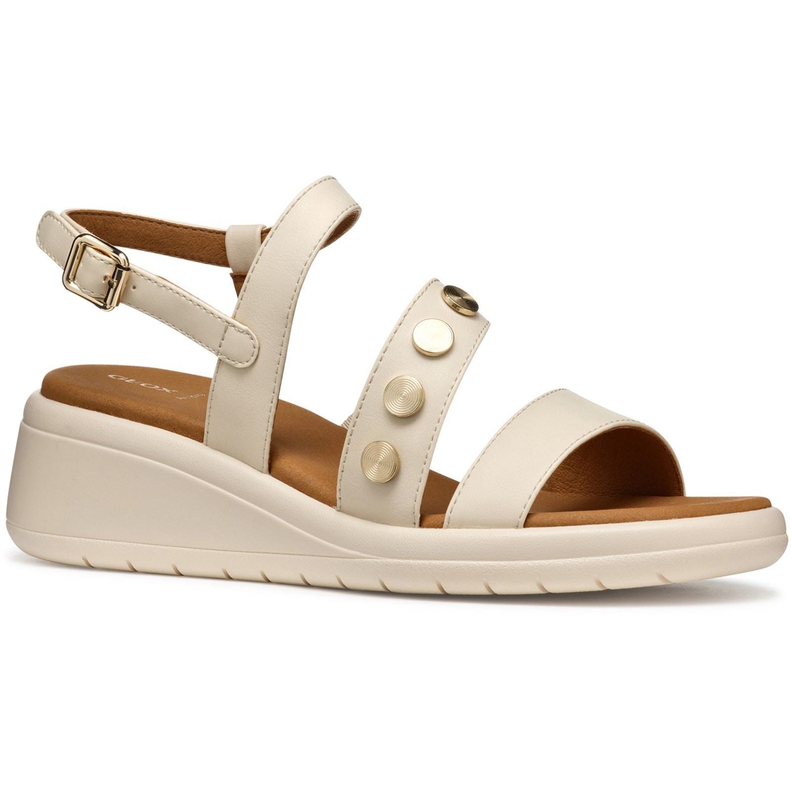 Geox D MELICONIA Synthetik Polyurethan Damen Papyrus Keilabsätze