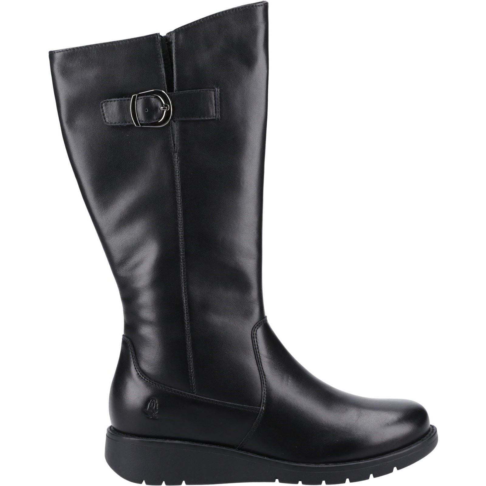 Hush Puppies Luna Leder Damen Schwarze Stiefel