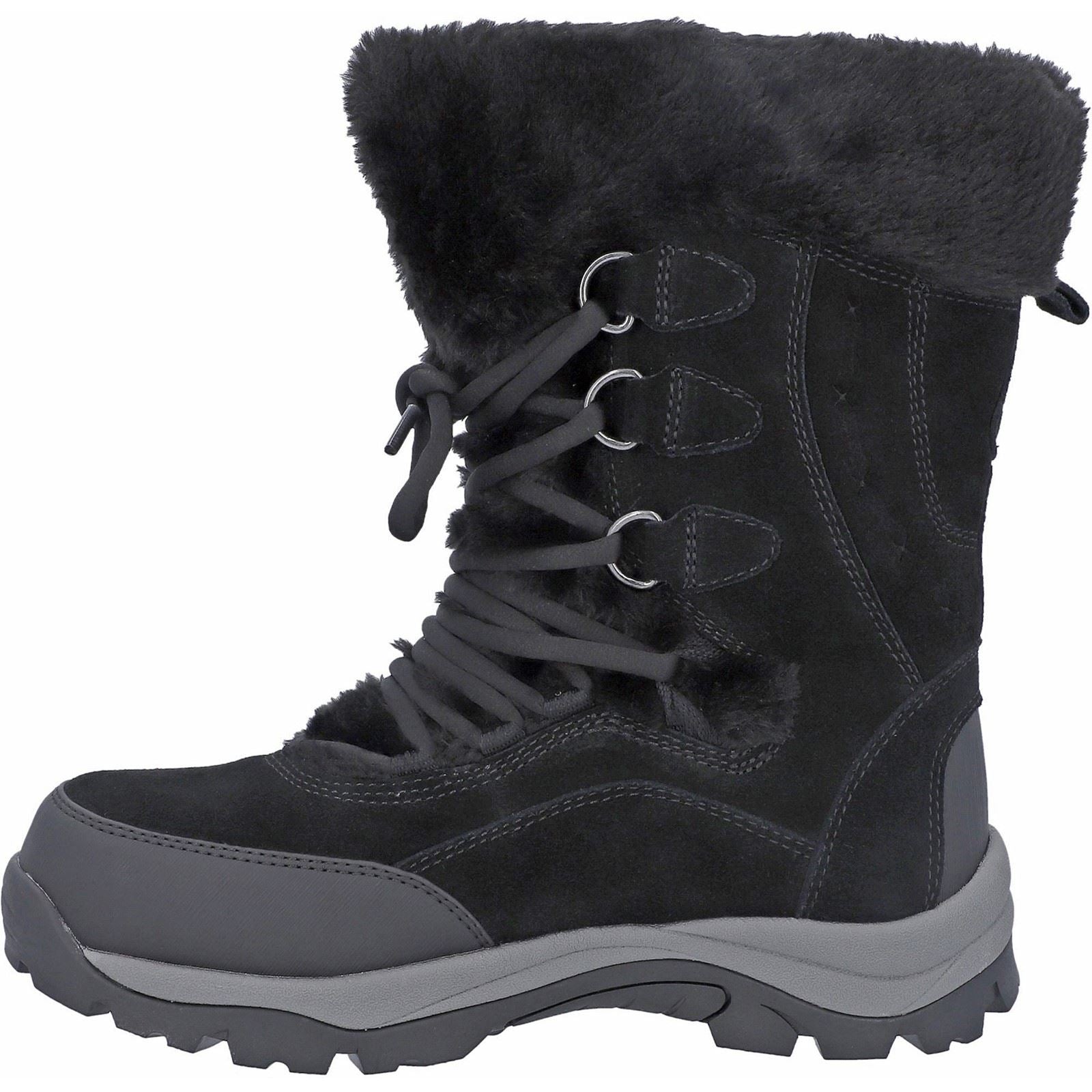 Hi-Tec Mortiz 200 Damen Wanderschuhe aus schwarzem Leder