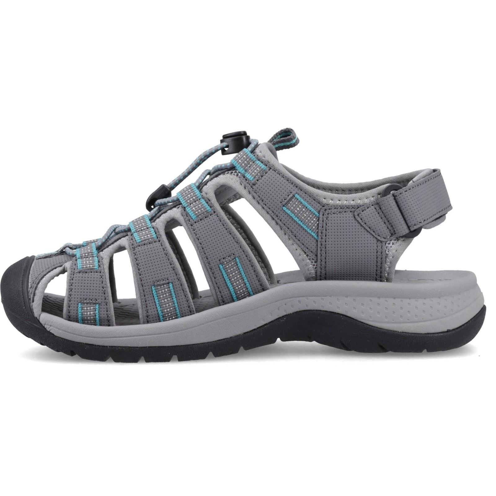 Hush Puppies Panama Sandal Textile Damen Graue Sandalen