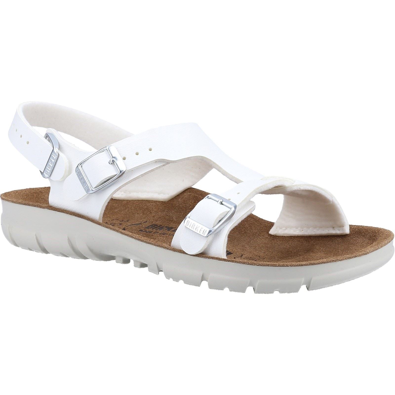 Birkenstock Saragossa Synthetische Damen Sandalen In Weiß
