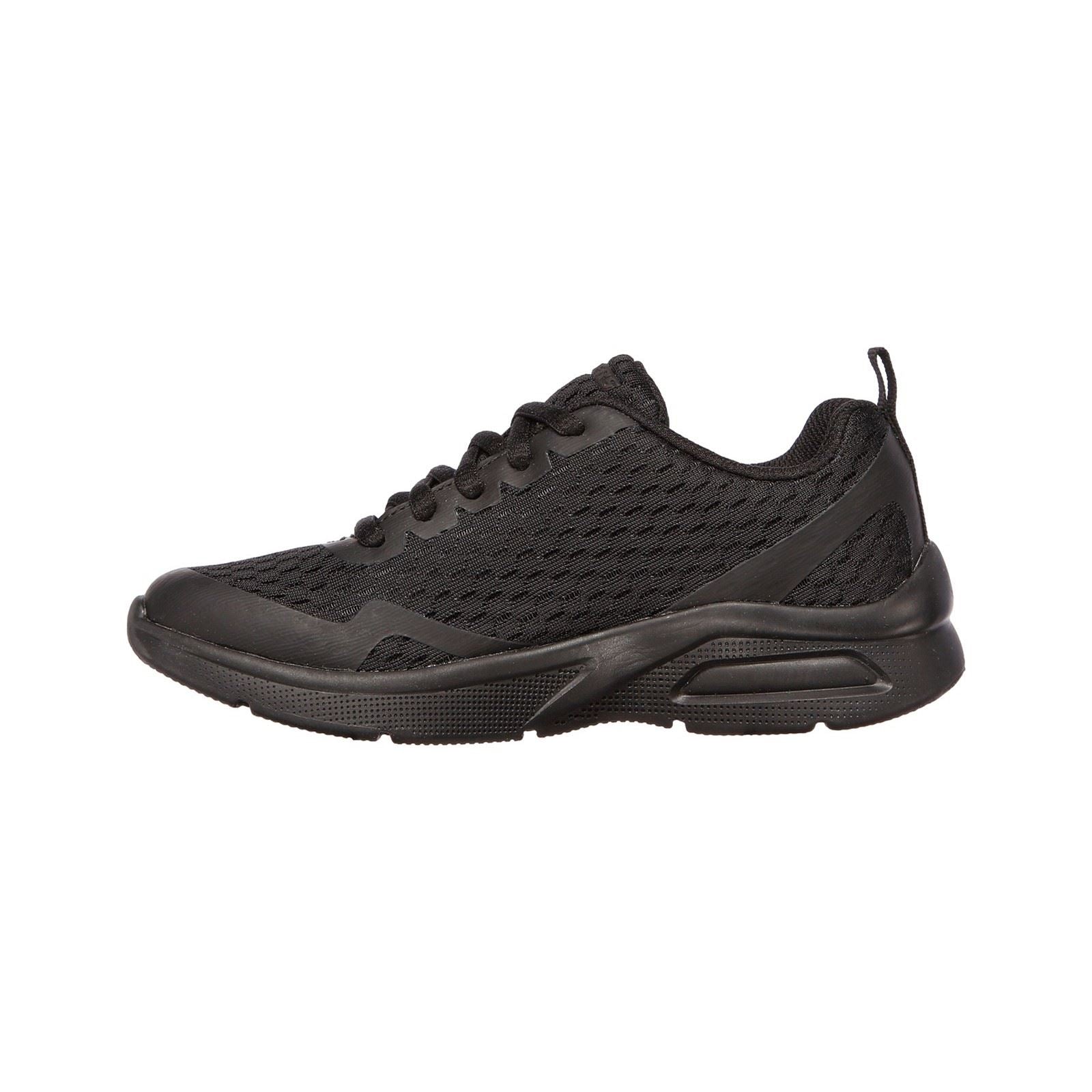 Skechers Microspec Max Jungen Sneaker Aus Schwarzem Polyestertextil & Besatz