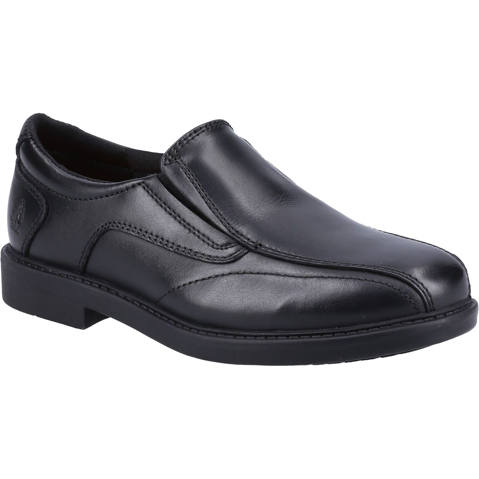 Hush Puppies Toby SNR Lederslipper In Schwarz Für Jungen