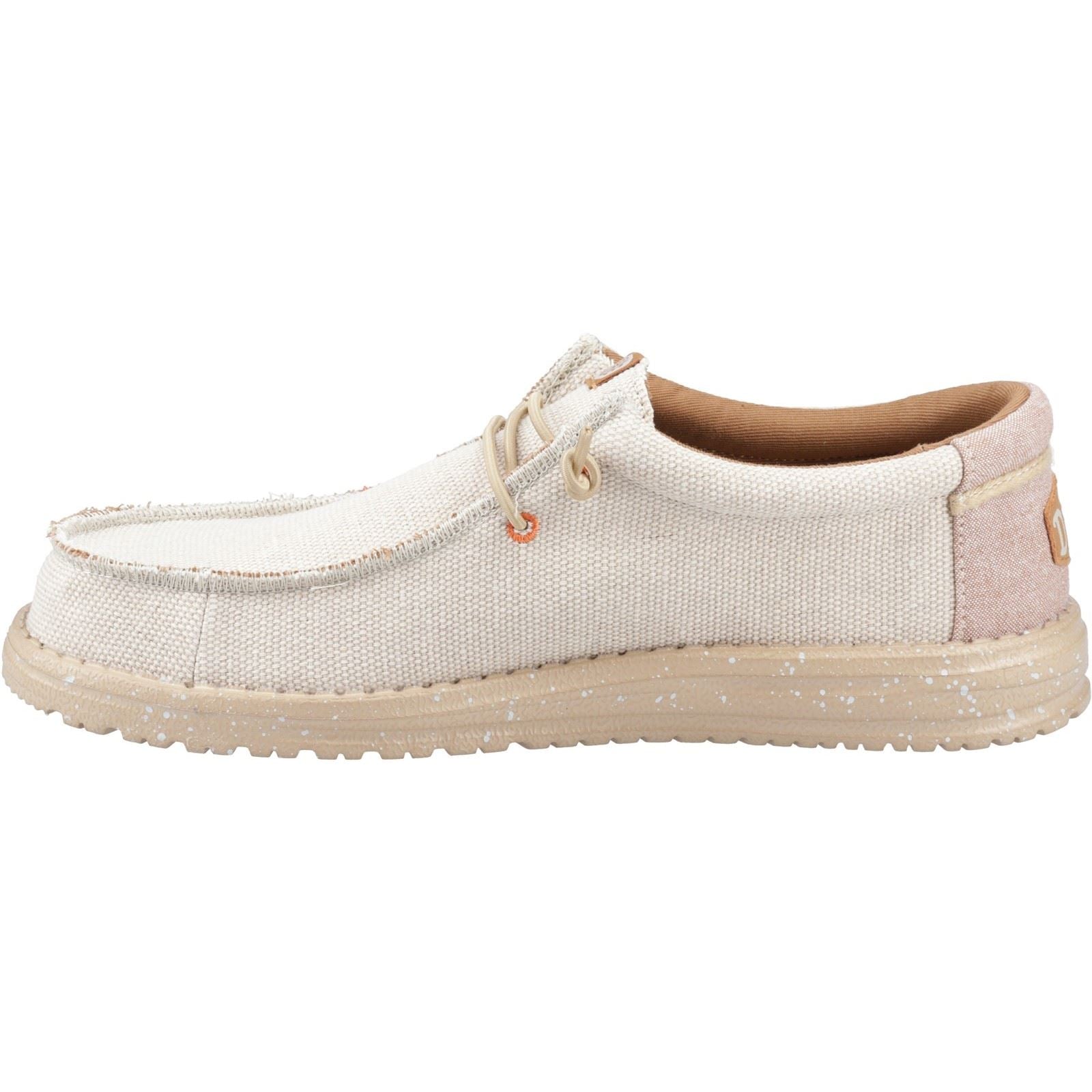 HEYDUDE Wally Coastline Stoff Herren Silber Bootsschuhe