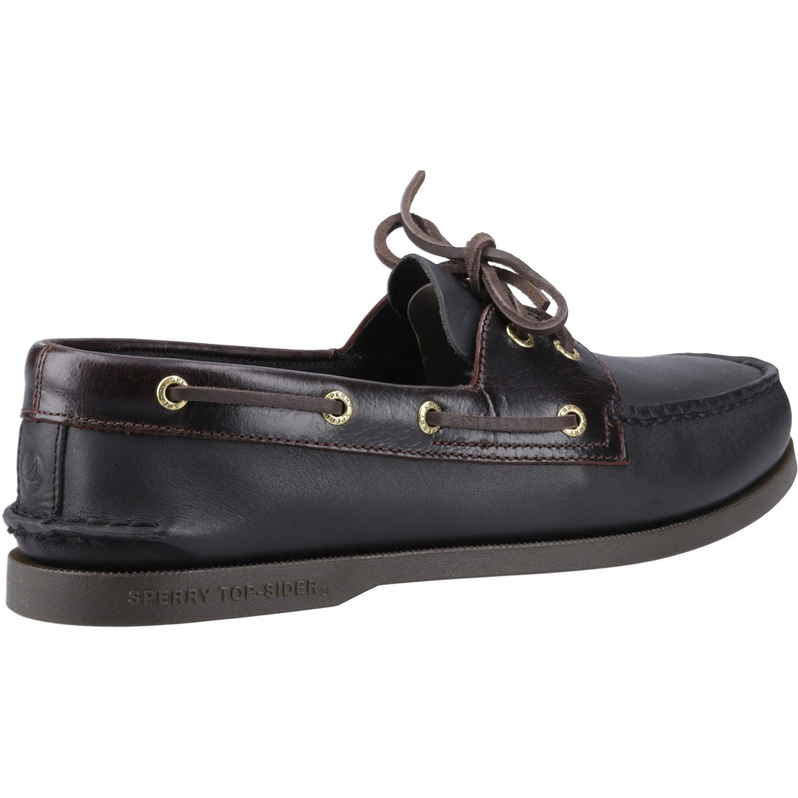 Sperry Authentic 2 Eye Herren Bootsschuhe Aus Leder In Amaretto/Schwarz