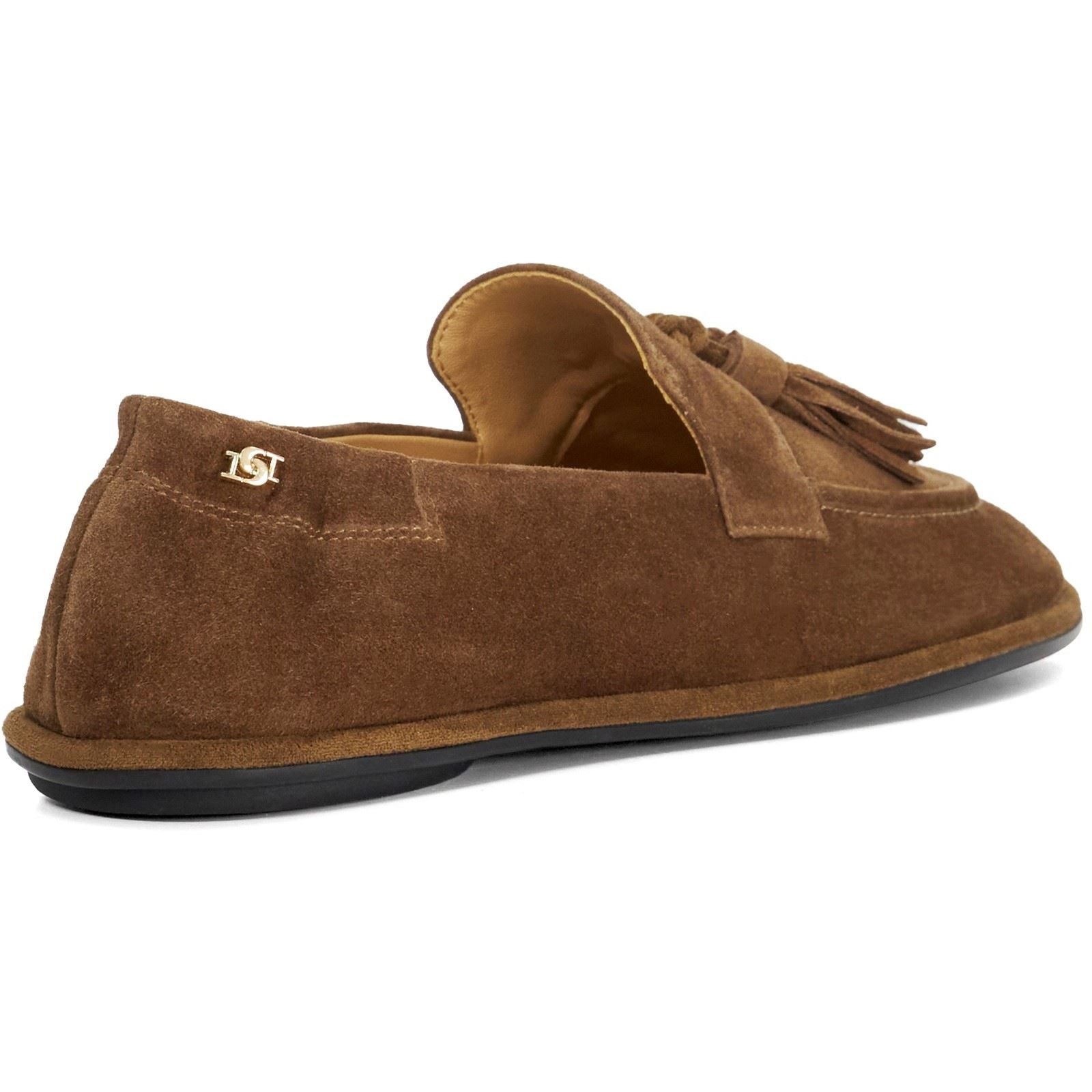 Dune Grounding Wildleder Damen Braune Slipper