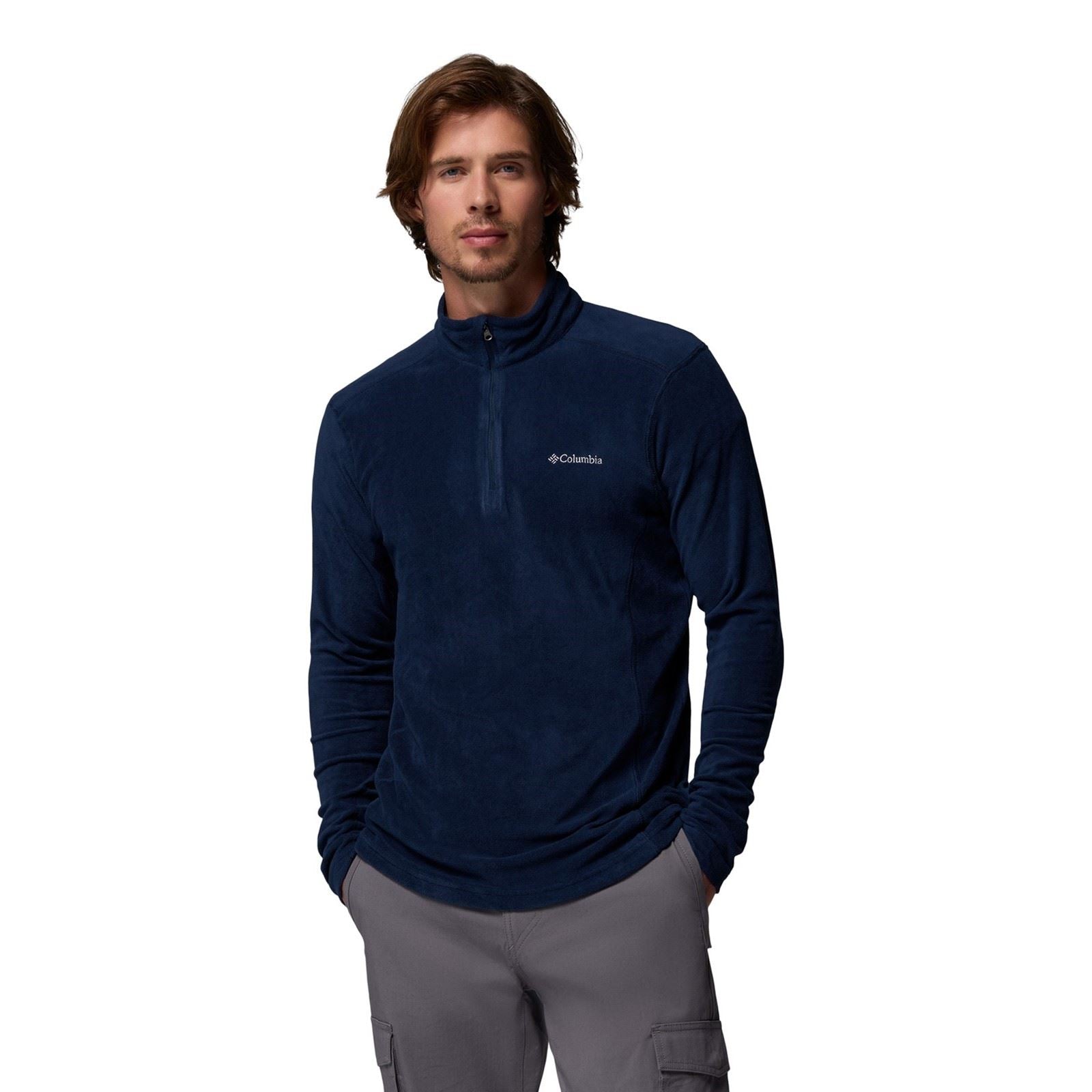 Columbia Klamath Range II Half Zip Herren Blaue Fleecejacke