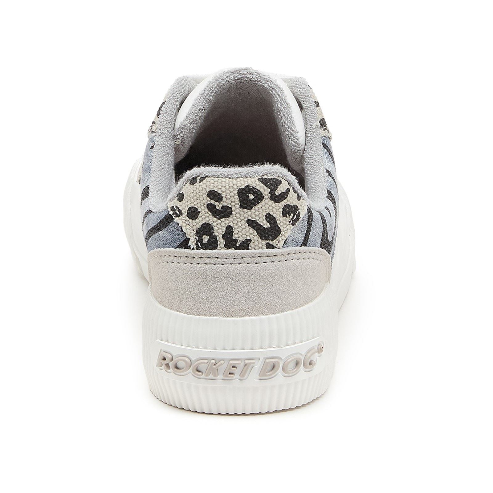 Rocket Dog Cheery Blocked Animal Textil Damen Grau/Weiß Sneaker