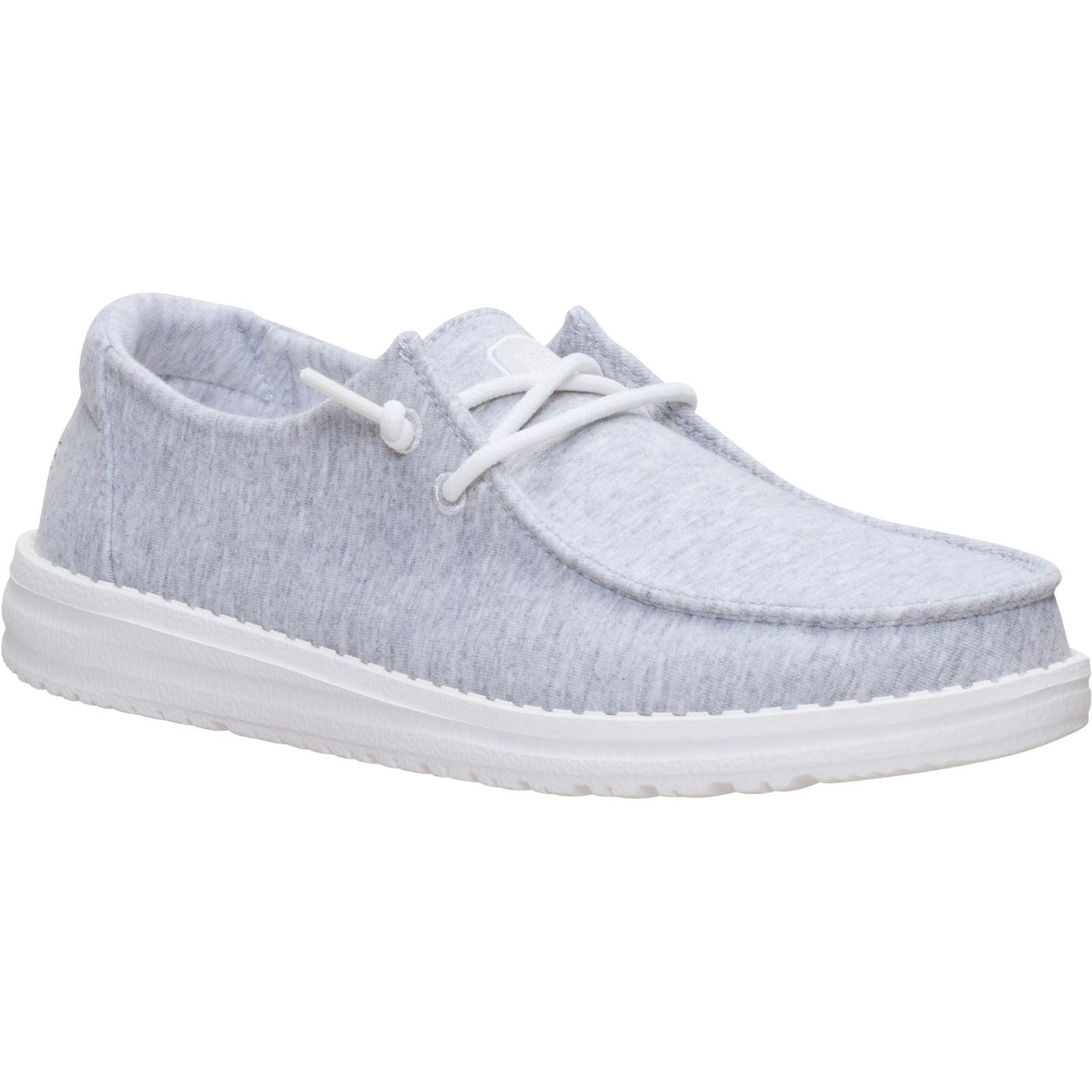 HEYDUDE Wendy Stretch Jersey Textil Damen Hellgraue Loafer