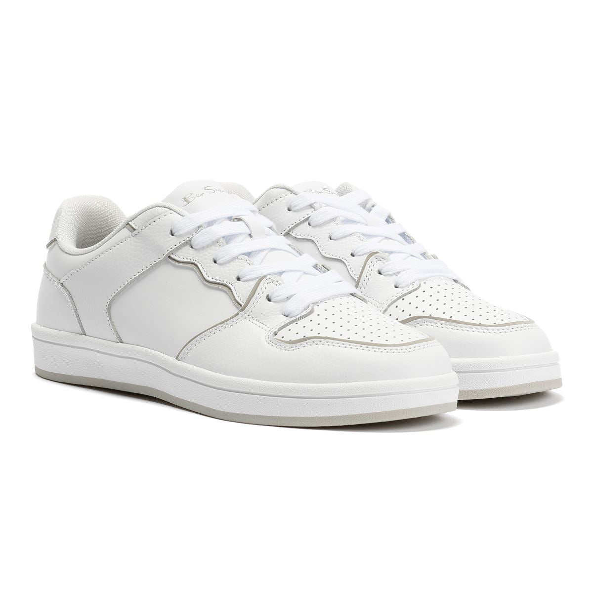 Ben Sherman Club Leder Herren Weiße Sneakers