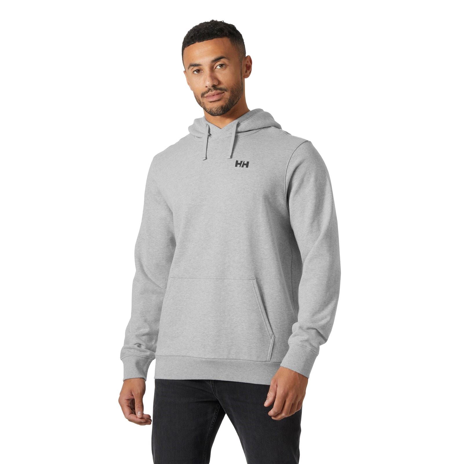 Helly Hansen Sport Core Graphic Hoodie Baumwoll Herren Graues Kapuzensweatshirt