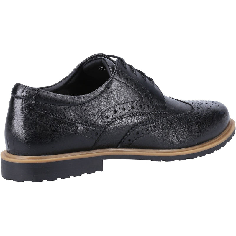 Hush Puppies Verity Leder Damen Schwarze Brogues Schuhe