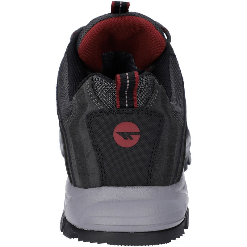 Hi-Tec Auckland Lite Herren Wanderschuhe Aus Leder In Graphitgrau/Dunkelrot