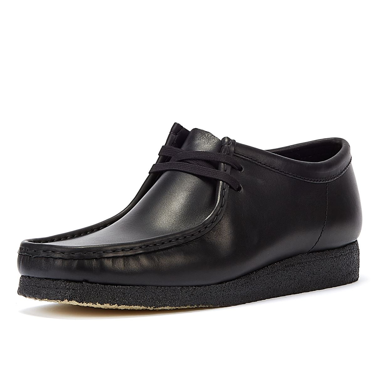 Clarks Wallabee Leder Herren Schnürschuhe In Schwarz