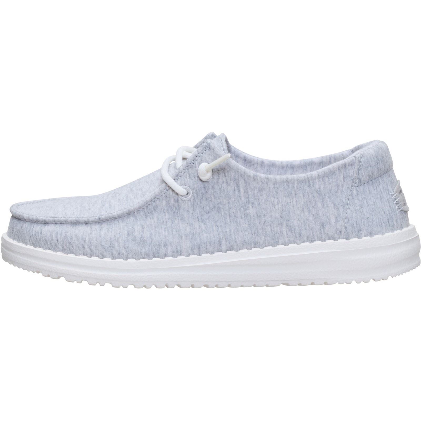 HEYDUDE Wendy Stretch Jersey Textil Damen Hellgraue Loafer