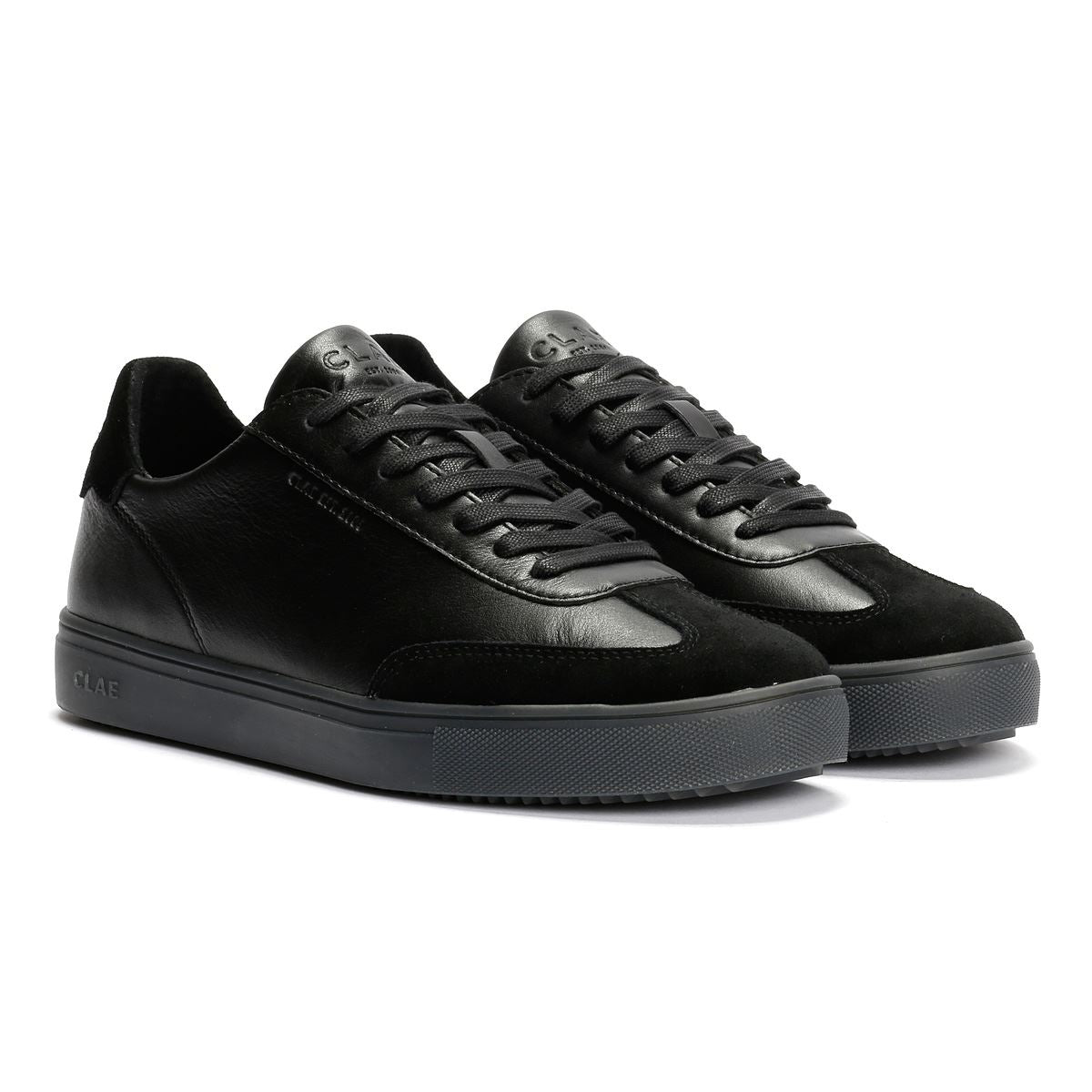Clae Deane Herren Schwarz Leder Sneakers