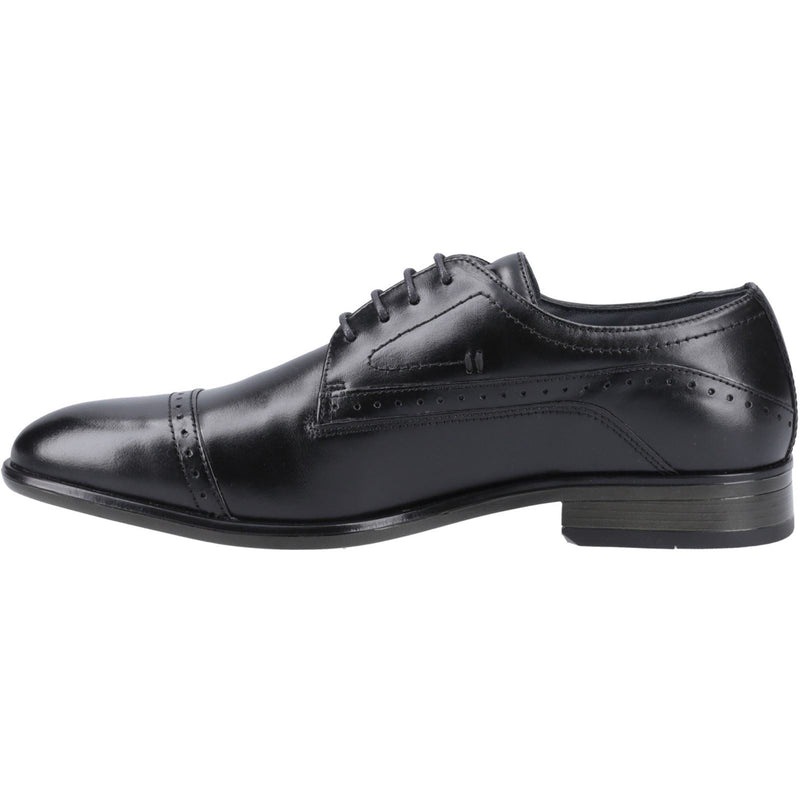 Pod Ralph Leder Herren Schwarze Oxford Schuhe