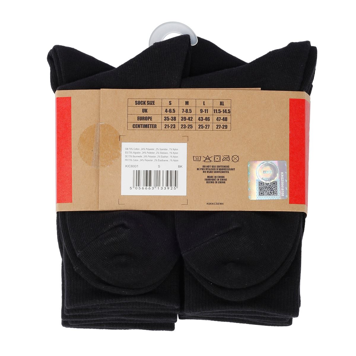 Kickers 6er-Pack Schwarze Socken