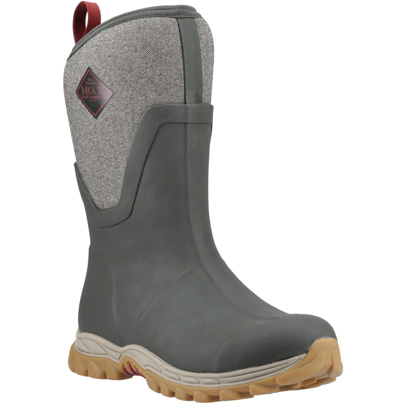 Muck Boots Arctic Sport II Mid Damen Winterstiefel in Olive/Heringbone-Muster aus Gummi