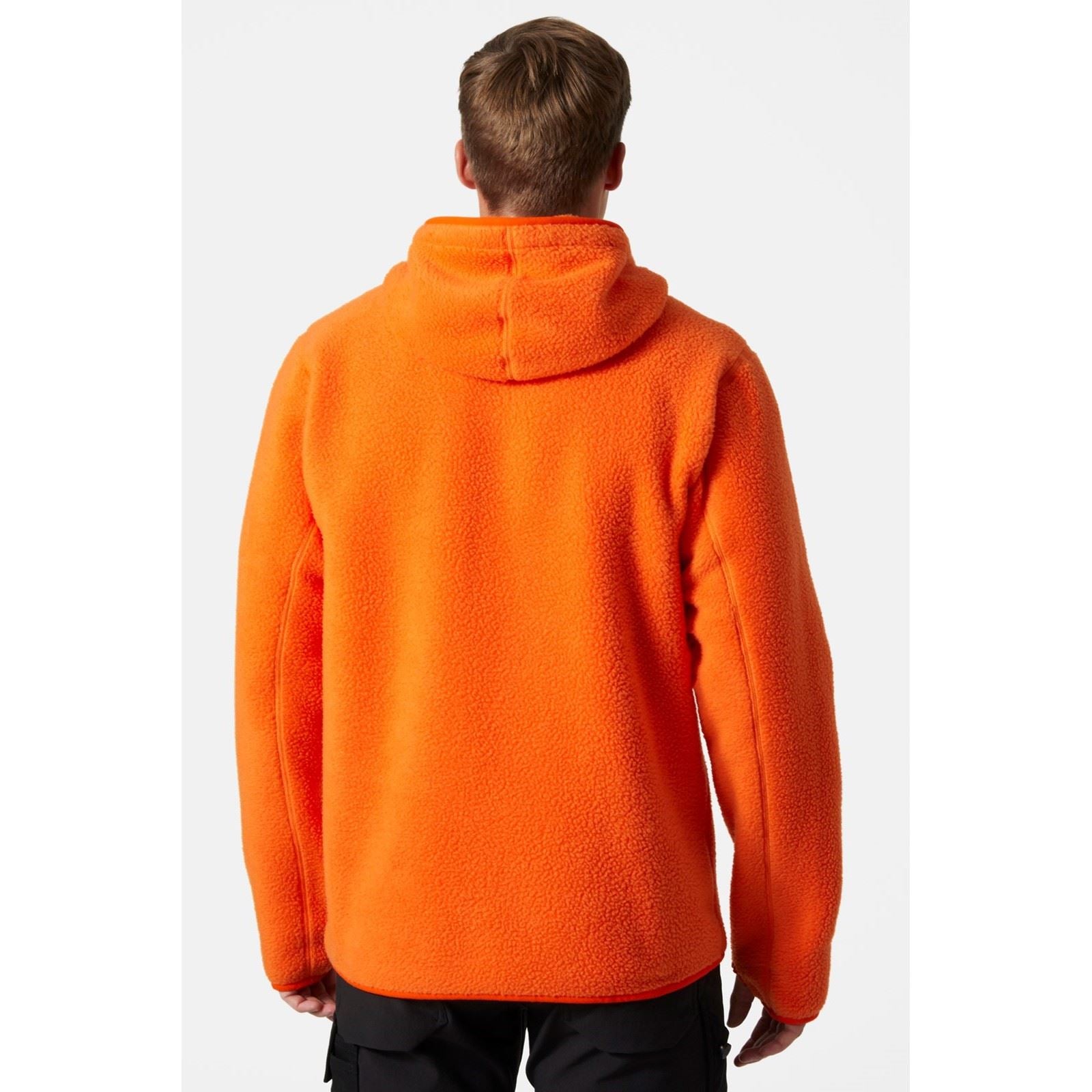 Helly Hansen Workwear Heritage Pile Hoodie Herren Orangenfleecejacke