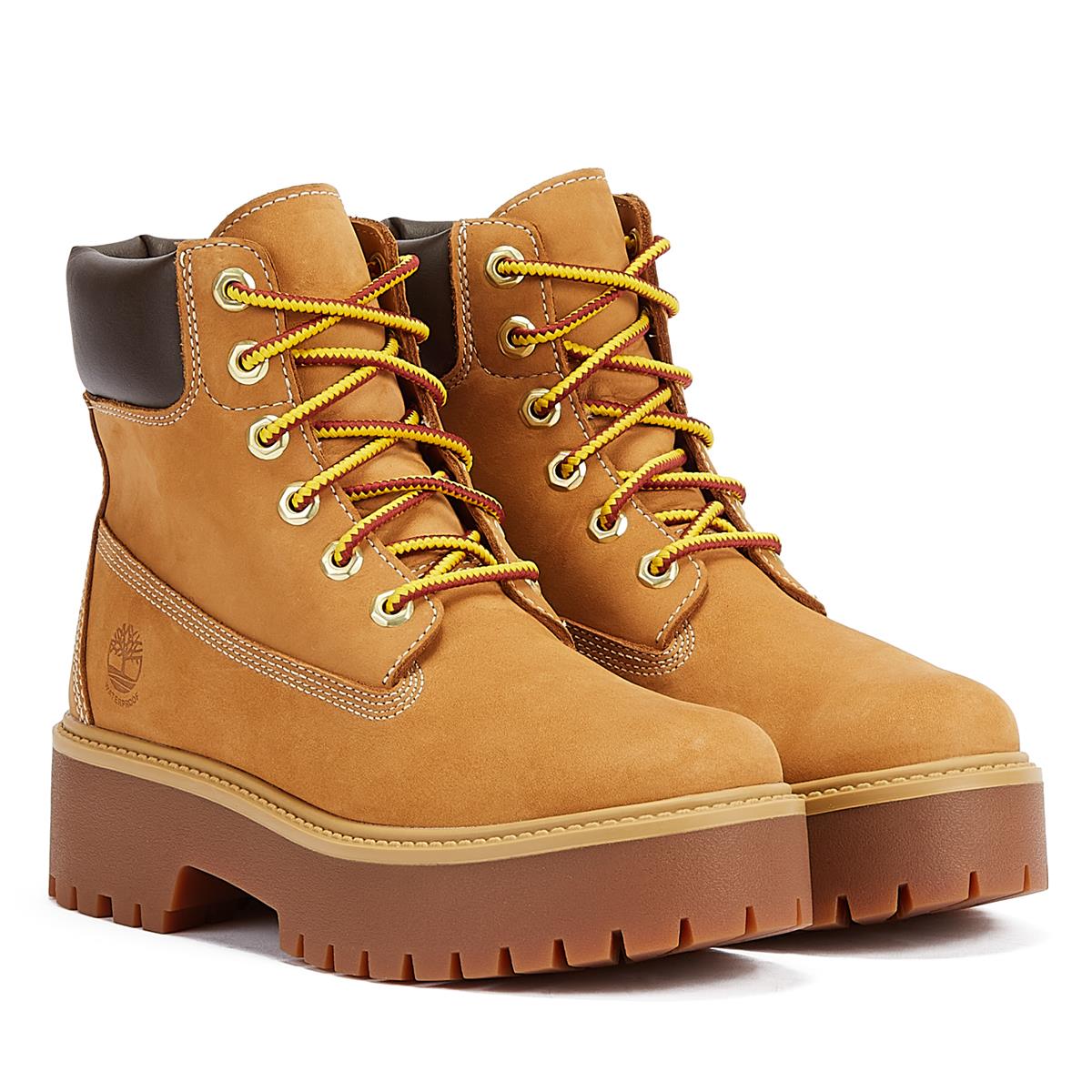 Timberland 6-Zoll-Premium-Plattform-Weizen-Nubuk-Damenstiefel In Braun