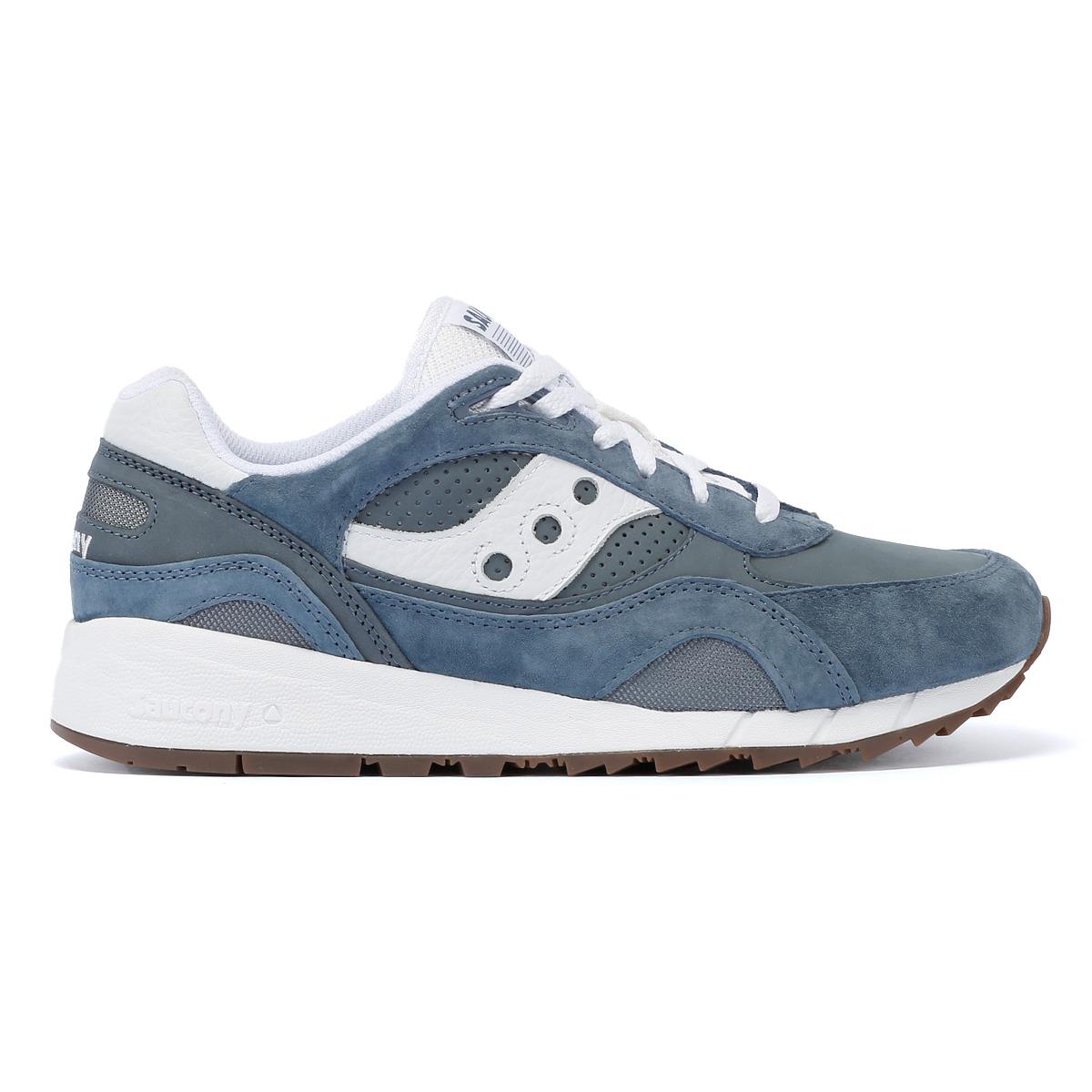 Saucony Shadow 6000 Marineblau/Weiße Wildleder-Sneakers
