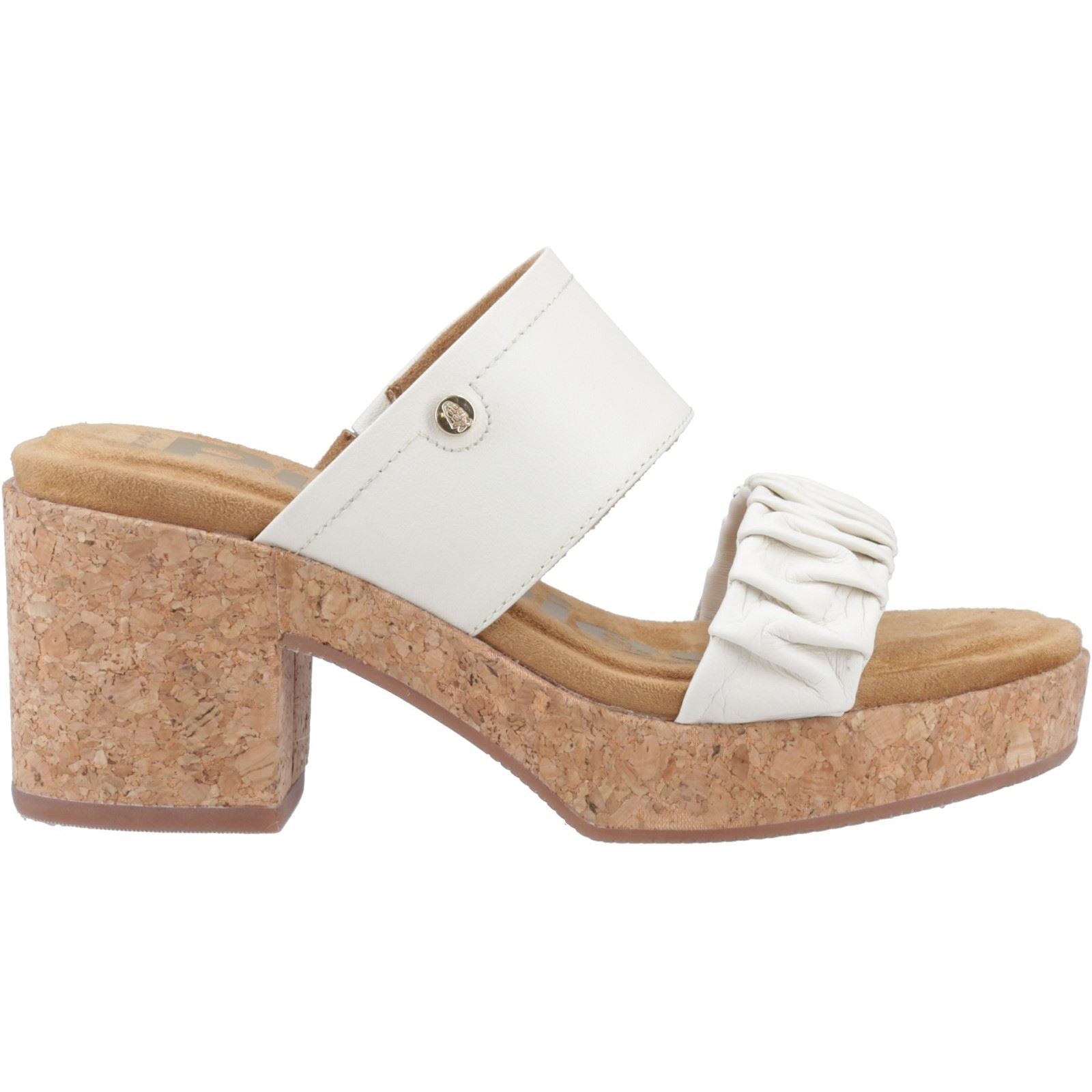 Hush Puppies Poppy Damen Sandalen Aus Cremefarbenem Leder