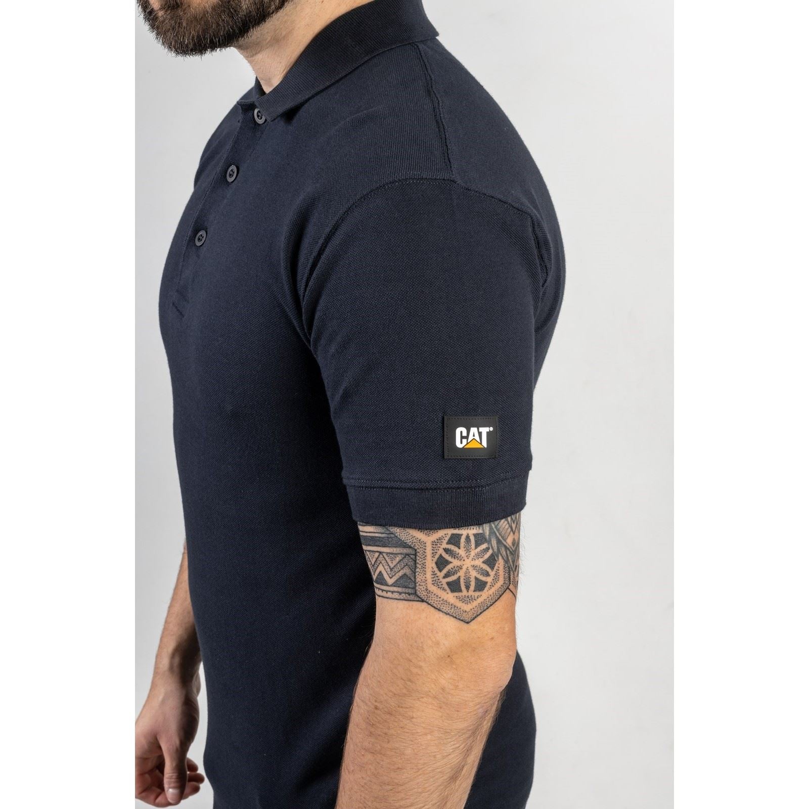 Caterpillar Essentials Baumwoll Polohemd Für Männer In Blau