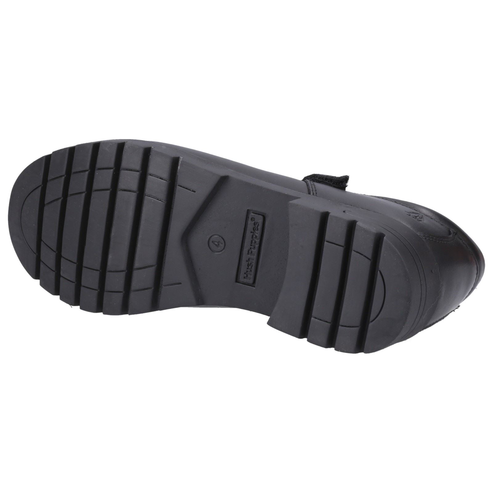 Hush Puppies Tanya Senior Mädchenschuhe Aus Schwarzem Leder