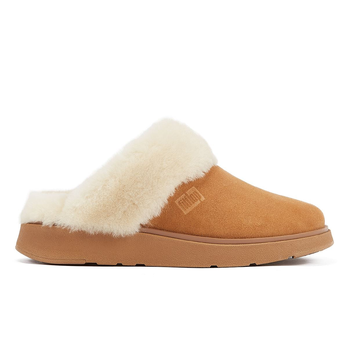 FitFlop Lammfellkragen Damen Hausschuhe In Beige