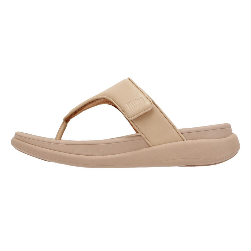 FitFlop F-Mode Go Adjustable Flatform Damen Beige Sandalen