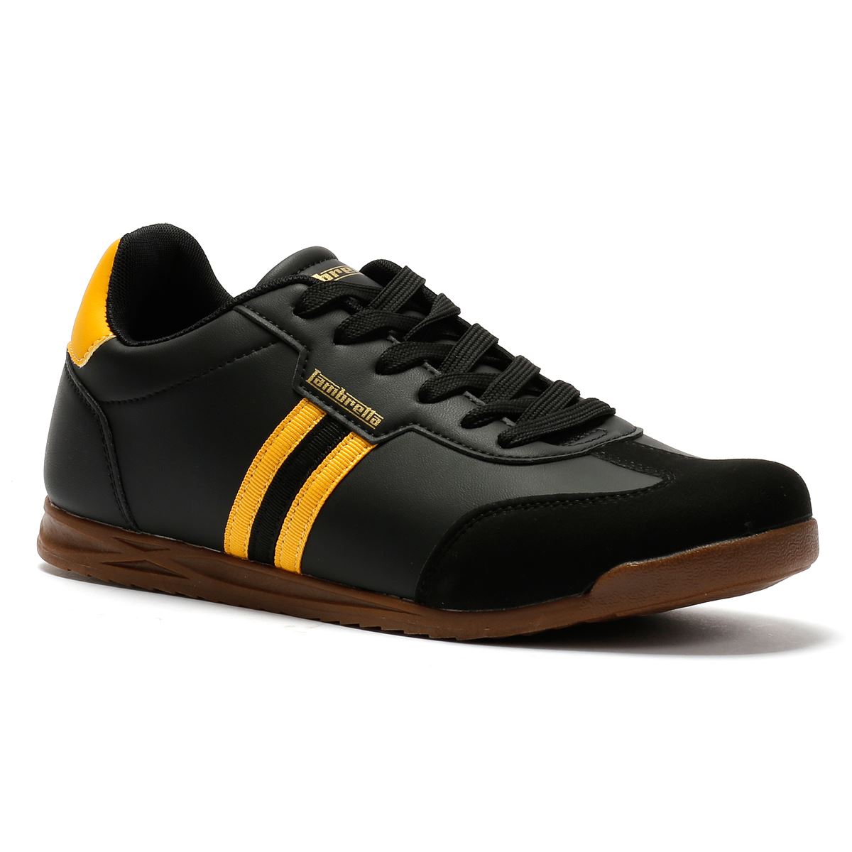 Lambretta Tackle Männer Schwarze Sneakers