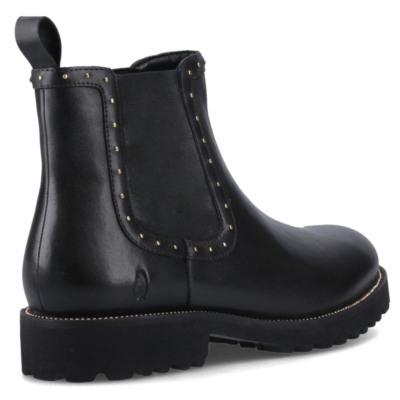 Hush Puppies Gwyneth Damen Chelsea Stiefel aus schwarzem Leder