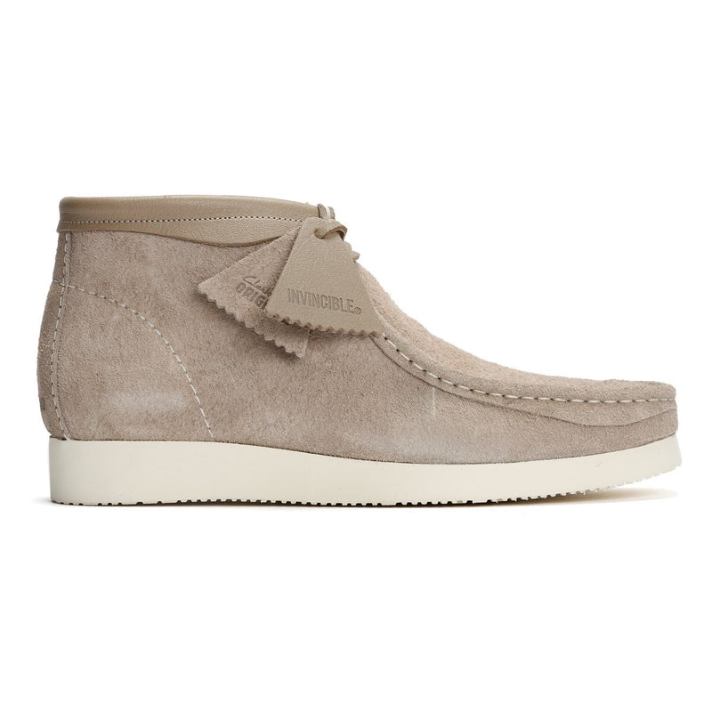 Clarks Originals Wallabee Combi Wildleder Herren Stiefel In Grau