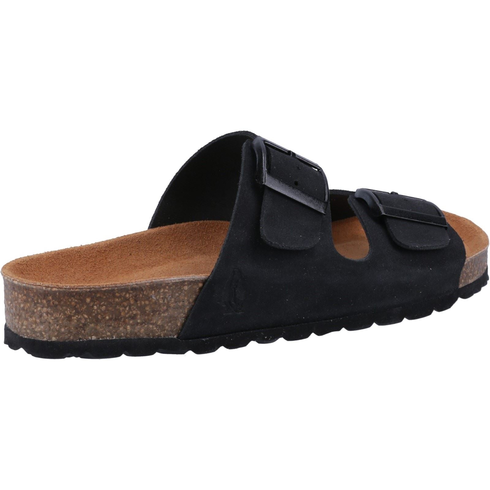 Hush Puppies Brixley Mule Wildleder Damen Schwarze Sandalen