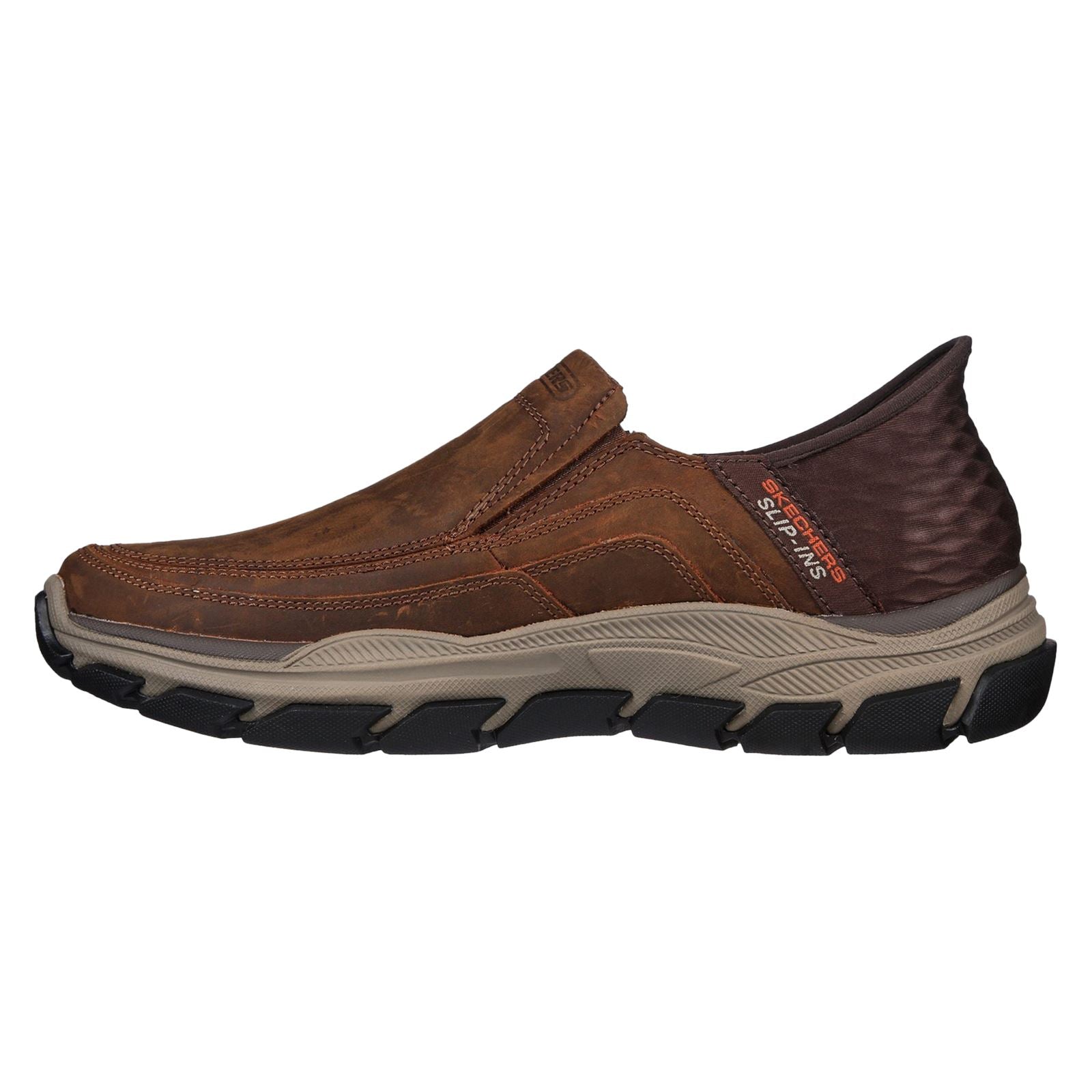 Skechers Respected Elgin Herren Mokassins Aus Dunkelbraunem Leder