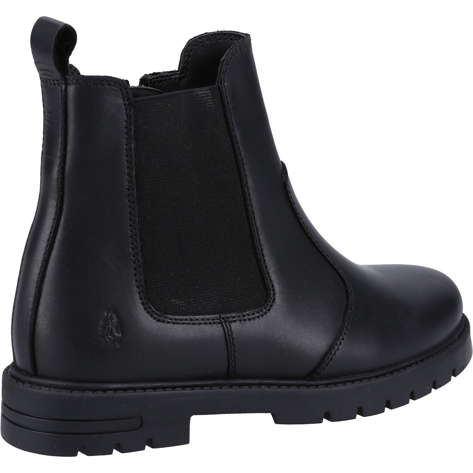 Hush Puppies Laura SNR Mädchen Schwarze Farbe Lederstiefel