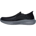 Skechers Slade Cooper Leder Herrenschuhe, Schwarze Farbe Mokassins