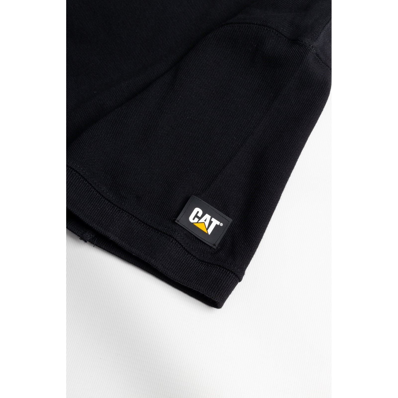 Caterpillar Essentials Baumwolle Herren Schwarzes Polohemd