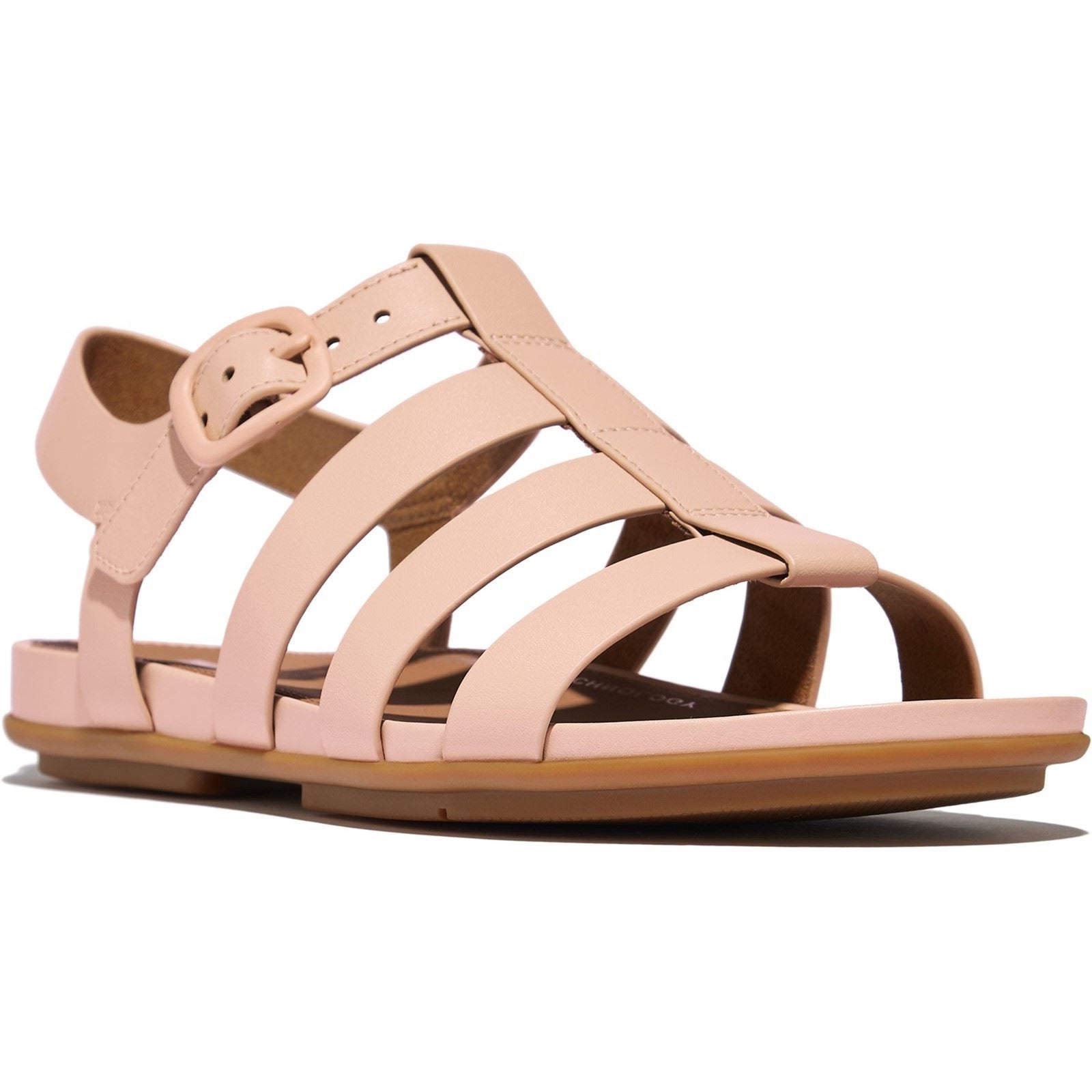 Fitflop Gracie Fisherman Leder Damen Sandalen Sandy Beige