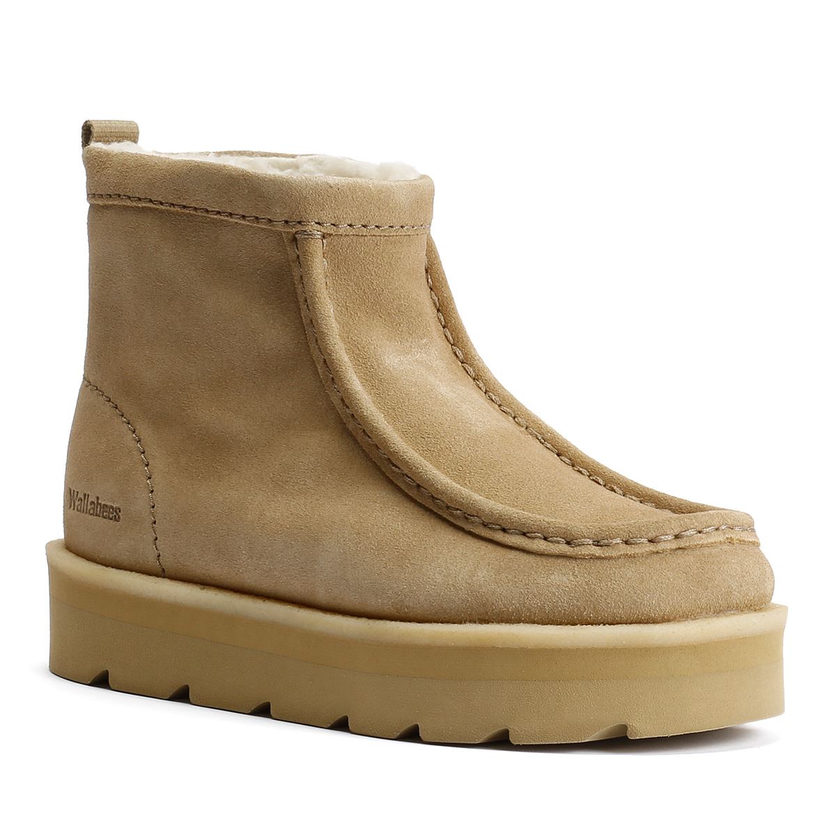 Clarks Originals Meare Rooey Wildleder Damen Stiefel In Beige