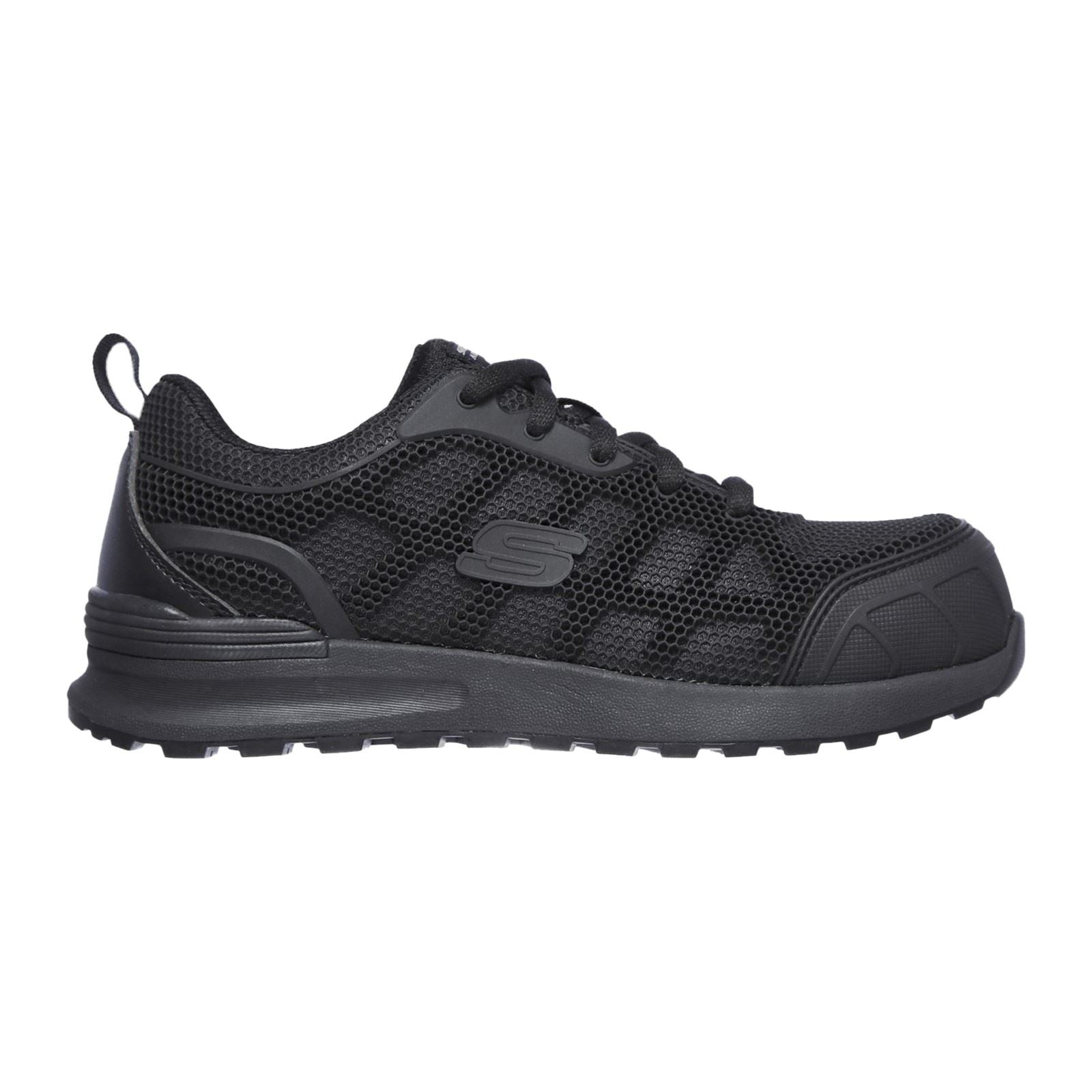 Skechers Workwear Bulklin Ayak Nylon Damen Schwarz/Schwarz Sicherheitssneaker