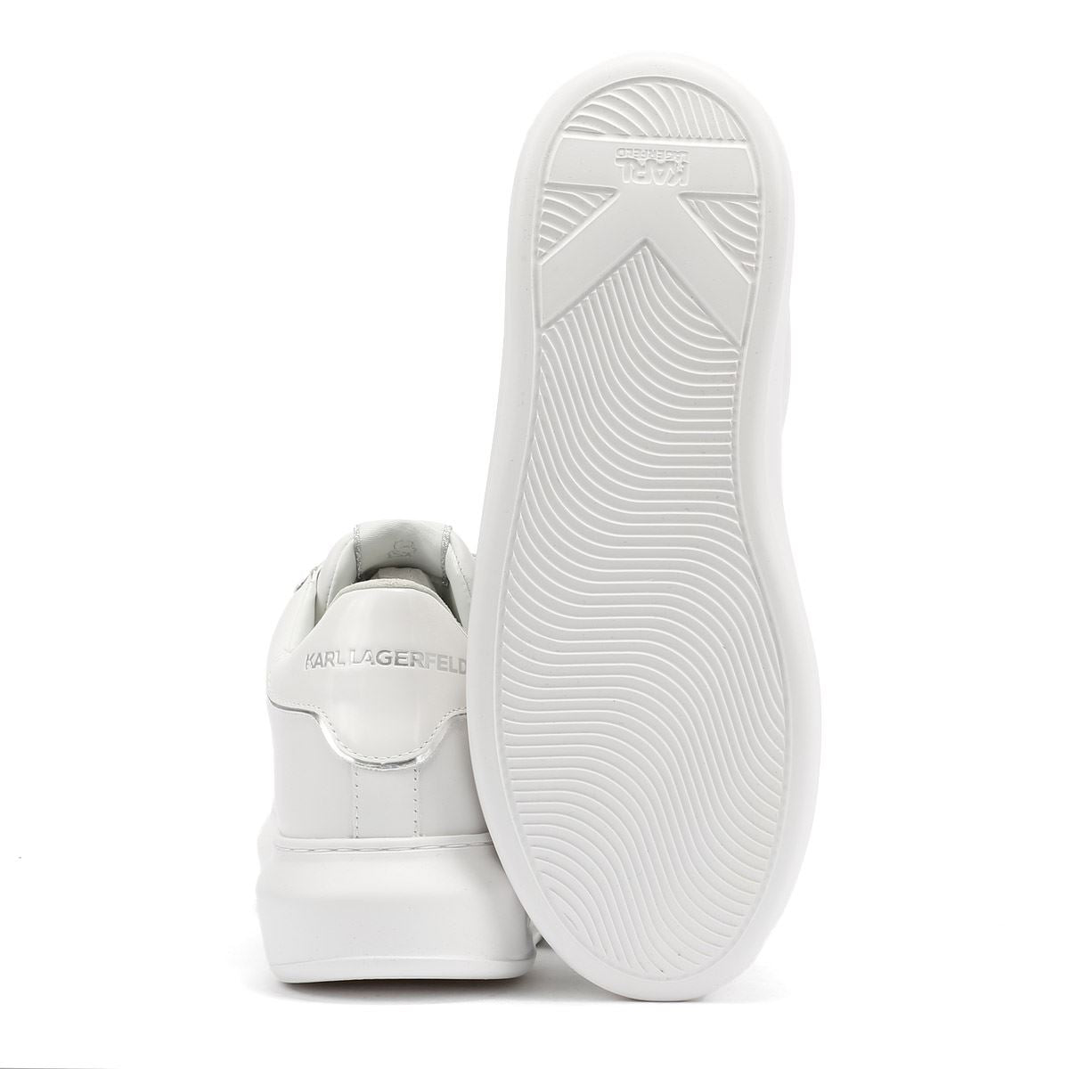 Karl Lagerfeld Kapri Signia Emboss Lo Lace Damen Sneaker Aus Weißem Leder