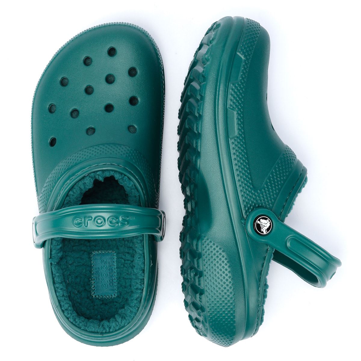 Crocs Classic Lined Damen Sandalen In Grün