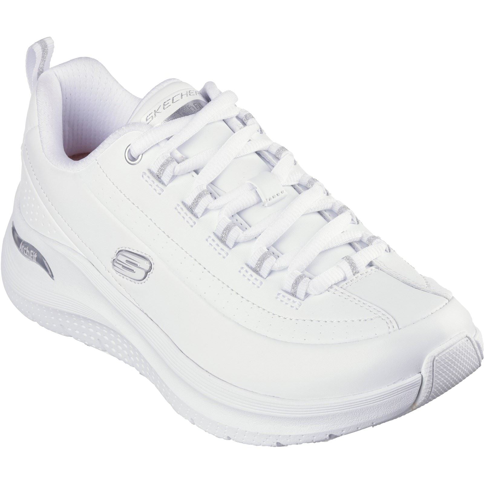 Skechers Arch Fit 2.0 - Star Bound Polyurethan-Sneaker Für Damen In Weiß/Silber