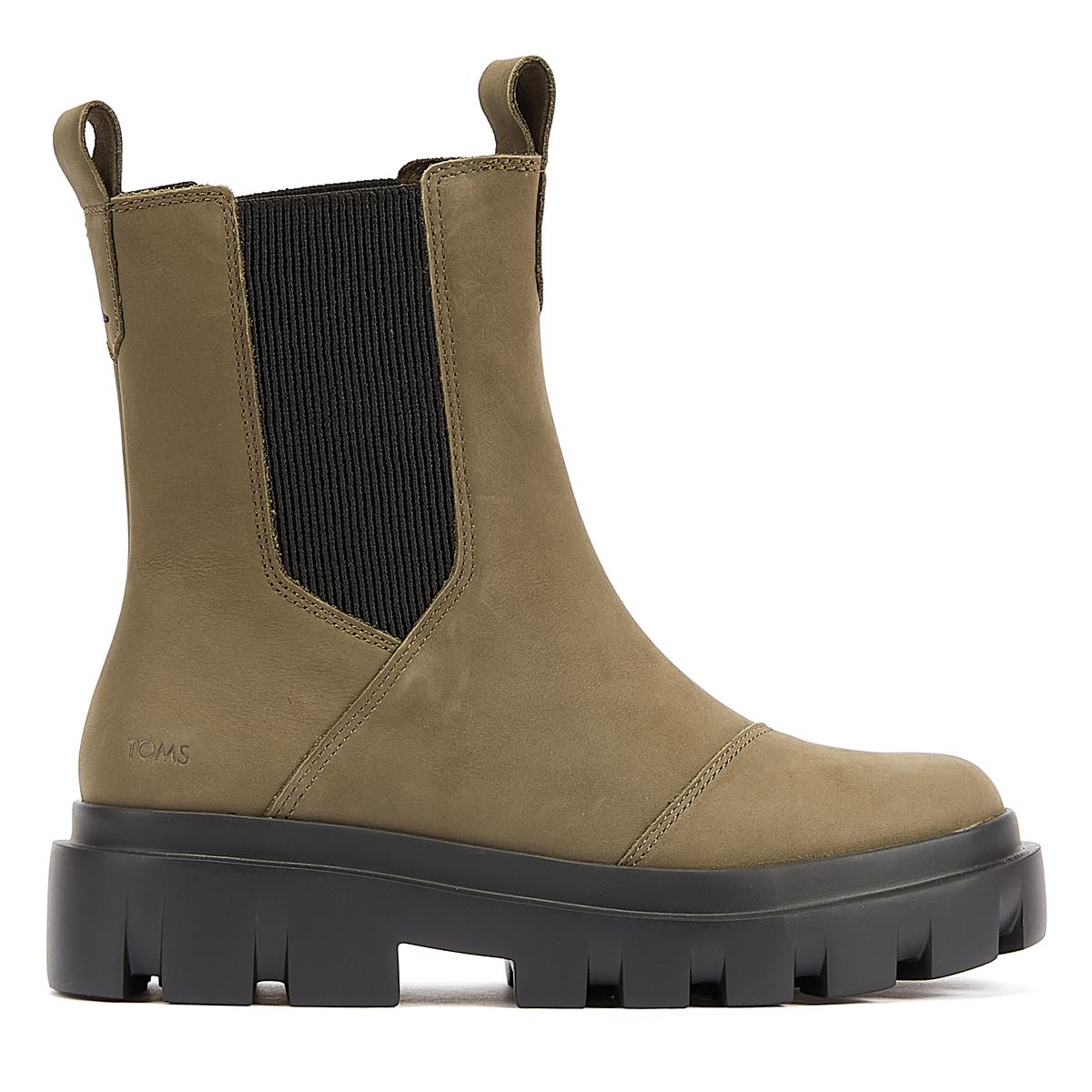 TOMS Rowan Leder Damen Olive Stiefel