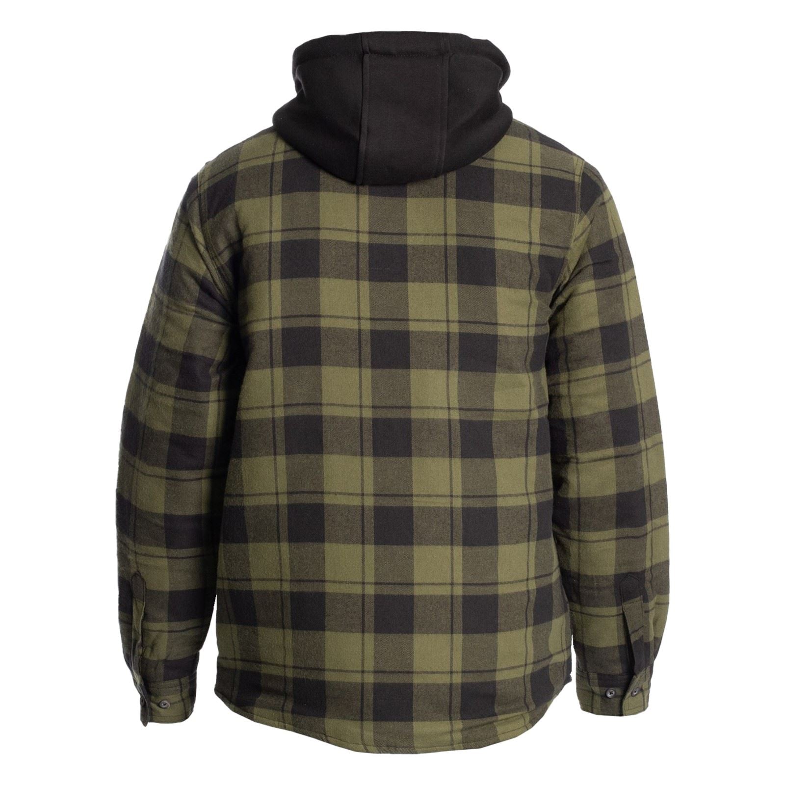 Hard Yakka Quilted Flannel Shacket Herren Grün Hemdjacke