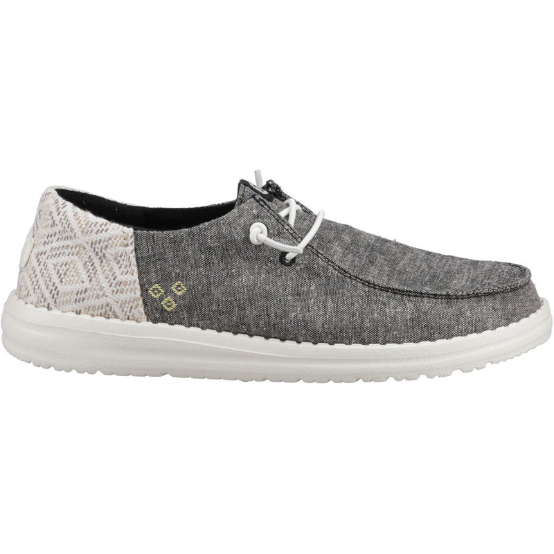 HEYDUDE Wendy Funk Surf Baja Damen Mokassins Aus Baumwollmischung In Schwarz/Mehrfarbig