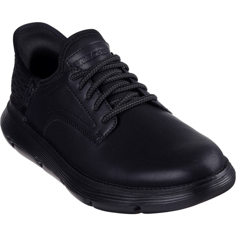 Skechers Garza Gervin Schwarze Farbe Herren-Schnürschuhe Aus Leder