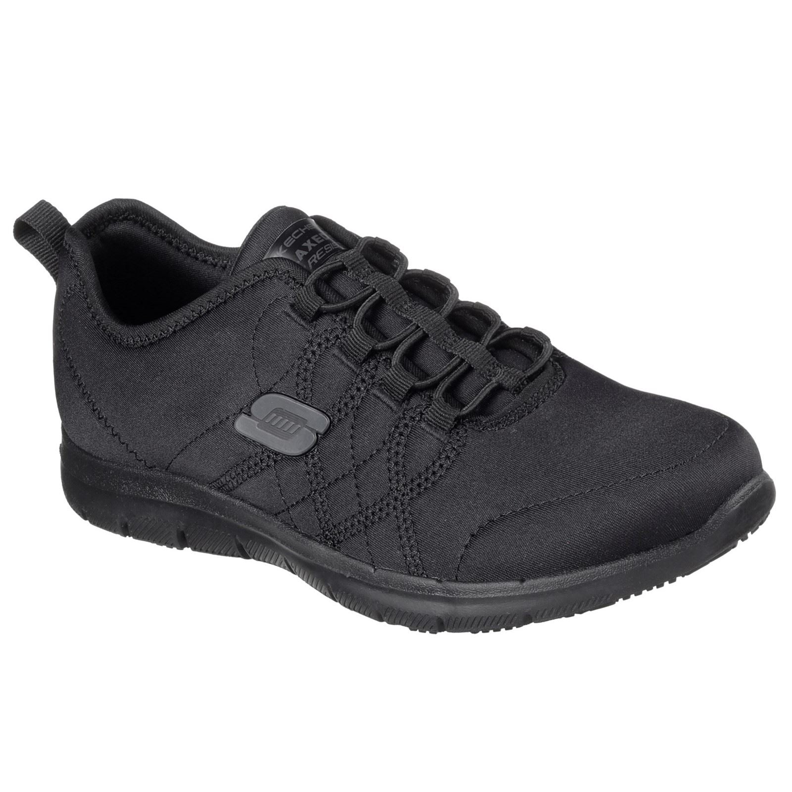 Skechers Workwear Ghenter Srelt Polyester Damen Schwarze Sicherheits-Sneaker